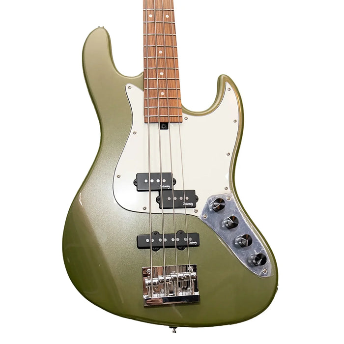 Sadowsky MetroExpress 21-Fret Hybrid P/J 4-String Electric Bass Solid Sage Green Metallic High Polish