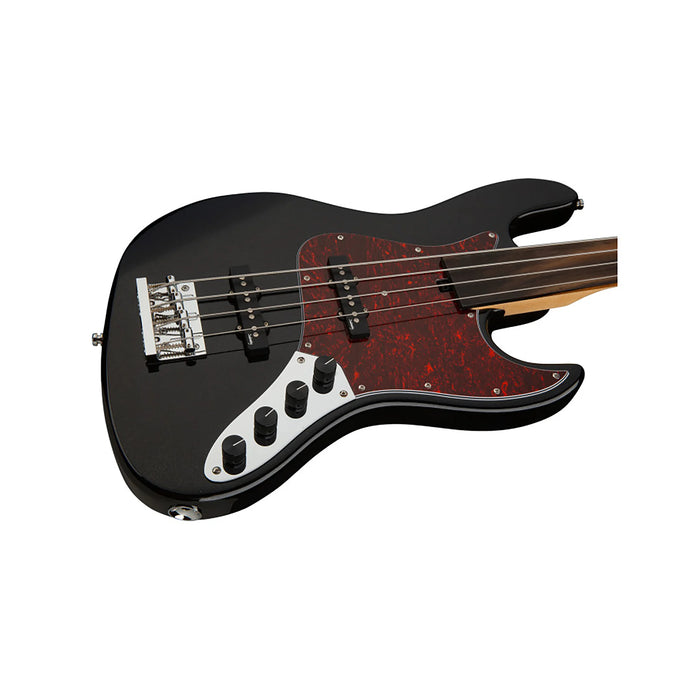 Sadowsky MetroExpress 21-Fret Vintage J/J 4-String Fretless Electric Solid Black High Polish