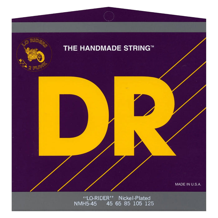 DR Strings Nickel Lo-Rider 5-String Bass Strings 45-125 Medium NMH5-45