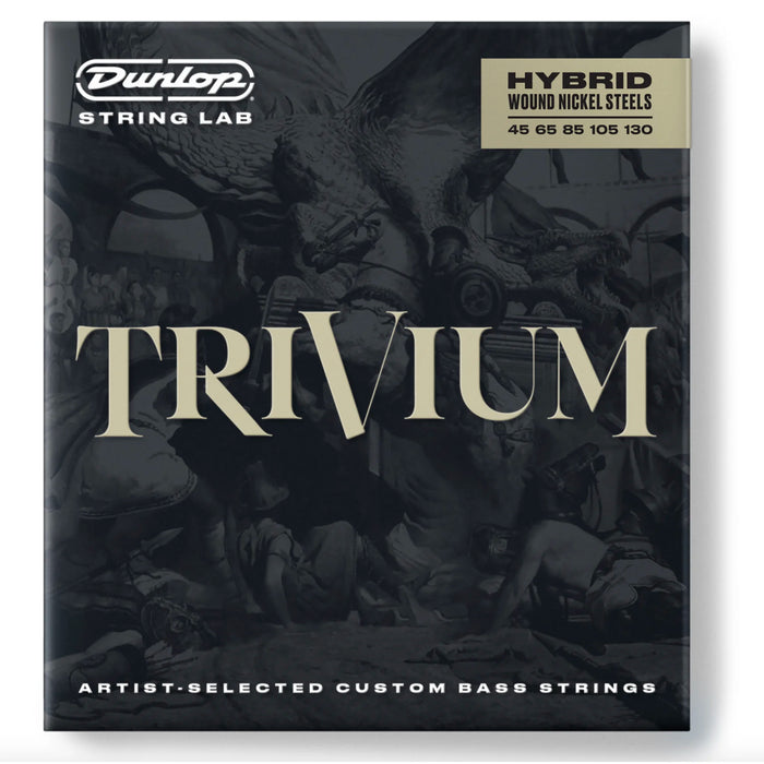 Dunlop Trivium Hybrid Wound Nickel Steel 5-String Bass Strings 45-130 Medium Scale TVMSB45130