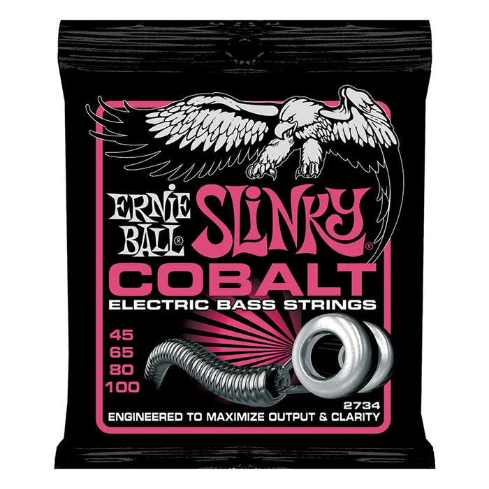 Ernie Ball Slinky Cobalt 4-String Bass Strings 45-100 Medium-Light 2734