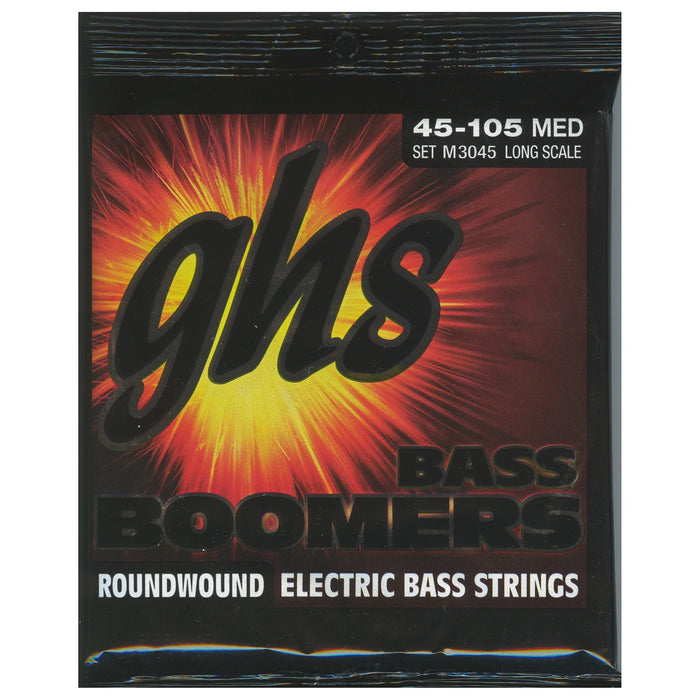 GHS Bass Boomers 4-String Bass Strings 45-105 Medium M3045