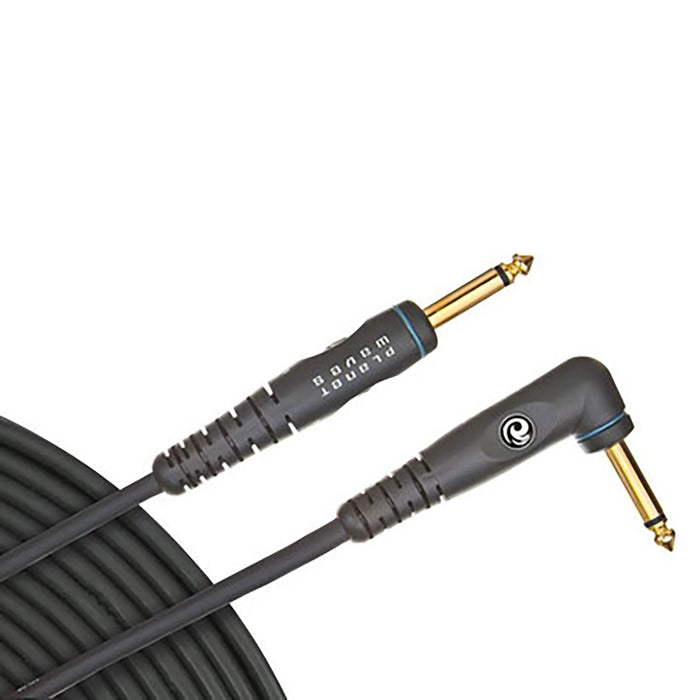 D'Addario Custom Series Instrument Cable 1/4-in Straight to 1/4-in Right-Angle