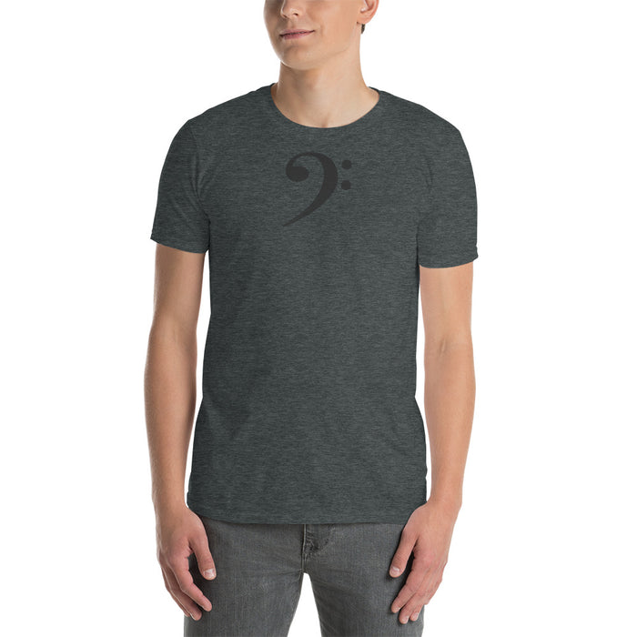 Short-Sleeve Unisex Black Clef Center T-Shirt