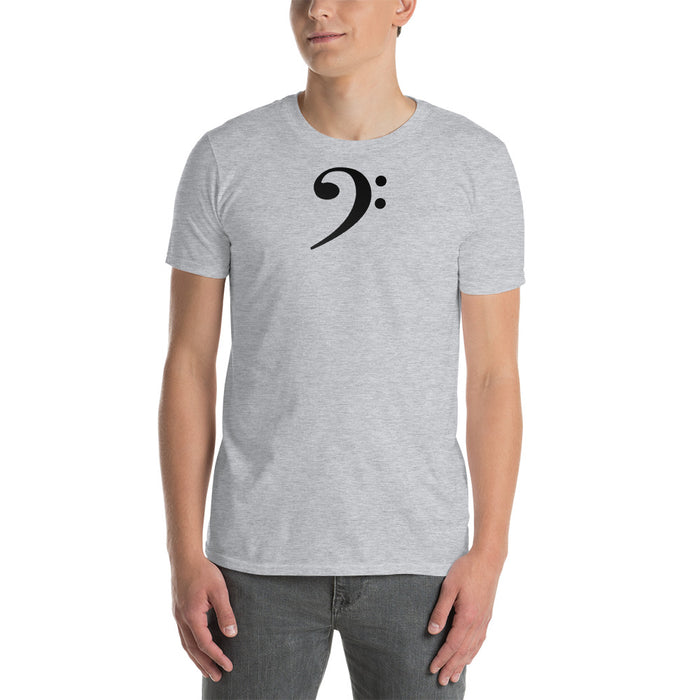 Short-Sleeve Unisex Black Clef Center T-Shirt