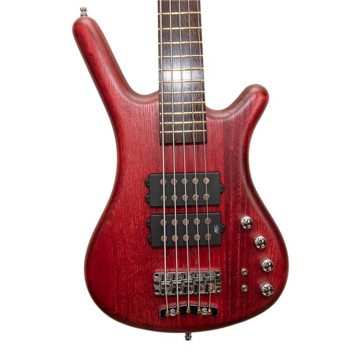 Warwick Pro Series Corvette $$ 5-String Electric Bass Burgundy Red Transparent Satin