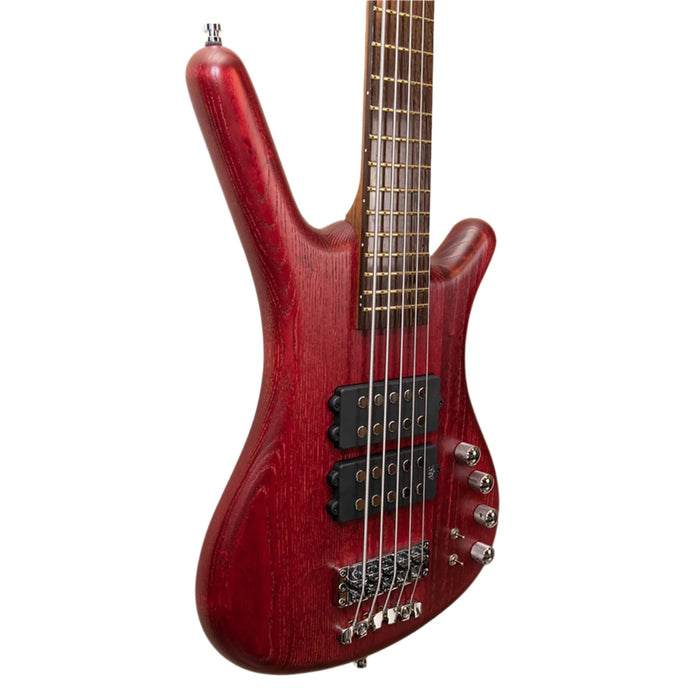 Warwick Pro Series Corvette $$ 5-String Electric Bass Burgundy Red Transparent Satin