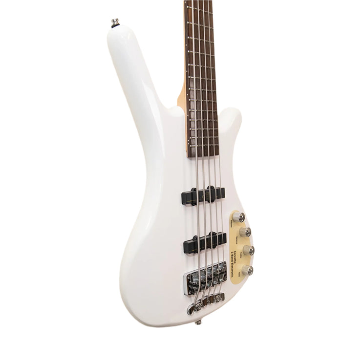 Warwick RockBass Corvette 5-String Electric Bass Solid White High Polish